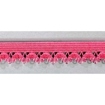 Rüschenband elastisch, pink