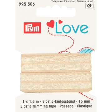 Prym Love Passepoil élastique 15 mm beige