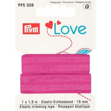 Prym Love Falzband elastisch, pink