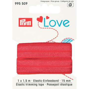 Prym Love Falzband elastisch, rot