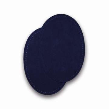 Edelweiss Flickstoff Wildleder Imitat oval, dunkelblau