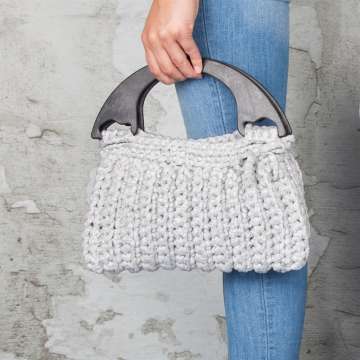 Hoooked DIY Häkel-Set Zpagetti Tasche Milano Grey