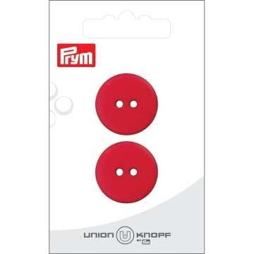 Union Knopf Poly-bouton 2-trous, rouge