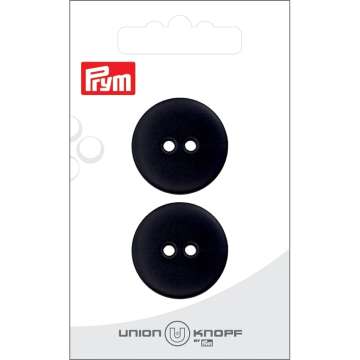 Union Knopf Poly-bouton 2-trous, noir