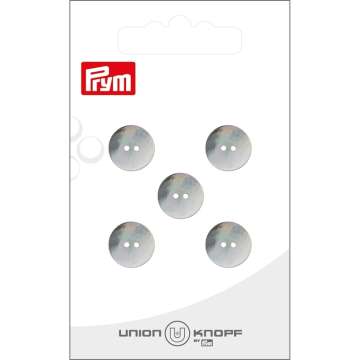 Union Knopf bouton de nacre 2-trous, blanc