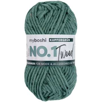 myboshi Wolle Nr. 1 Tweed Kupfergrün, grün